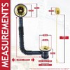 SPARES2GO Bath Combination Waste Plug and Chain Luxury Gold Brass
