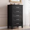 LINSY HOME Dresser for Bedroom, 5 Drawer Dresser with Metal