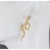 gold snake earrings asp cleopatra toga serpent post stud dangle