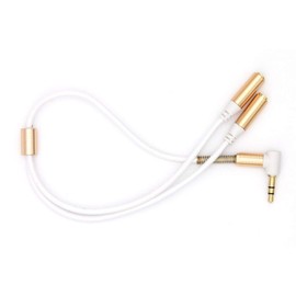 BLACK STORK 3.5 mm Stereo Audio Y Splitter 2 Female to 1 Male AUX Cable Headphones Headset Adapter 30cm