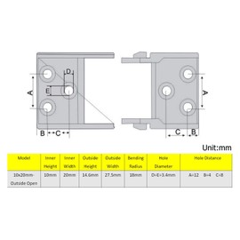 Zeberoxyz 10 x 20mm Length 1m Open Black Plastic R18 Pull Chain with 1 Kit End Connectors for 3D Printer and CNC Machinery (10mm*20mm)