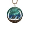 SEKDAQ Luminous Snow Mountain Polar Lights Necklace, Micro Landscape Night