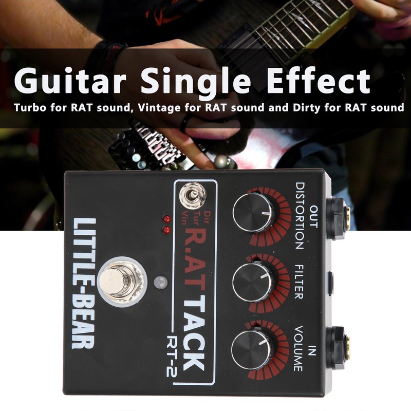 Guitar Distortion Effector Electric 3‑Level for RAT Tone Single Effect