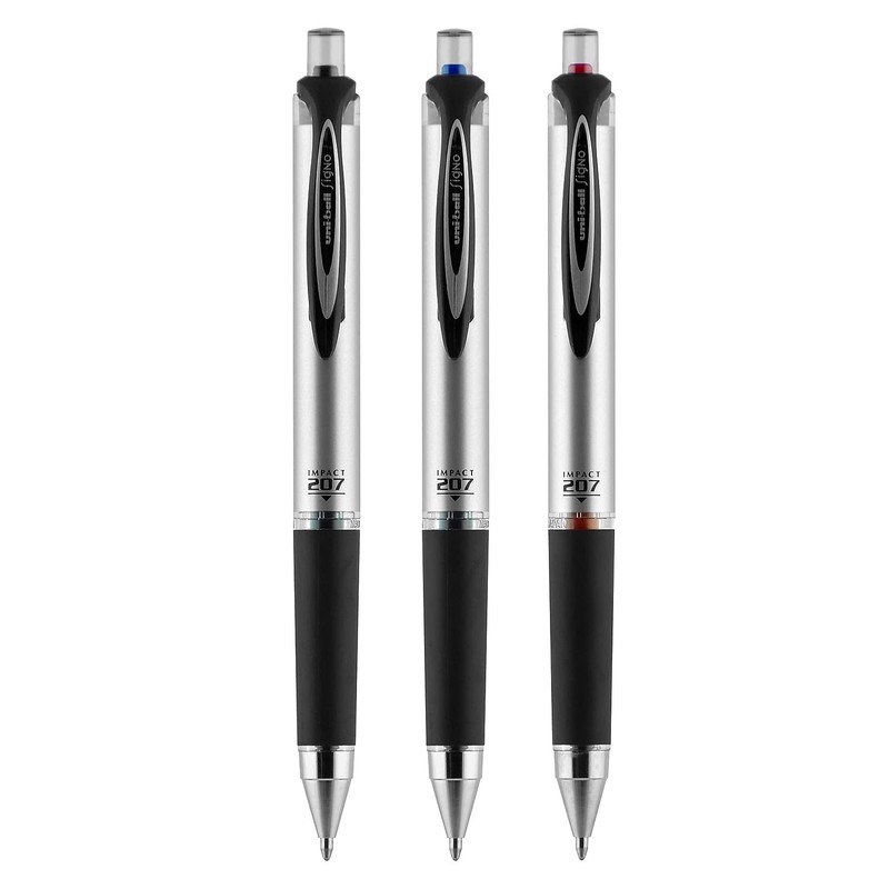 207 Impact Roller Ball Retractable Gel Pen, Bold Black Ink