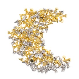 BIUDECO 200pcs Nail Gems for Nail Art Charms Includes Silver Gold Metal Decorations for DIY Crafts and Manicure Design