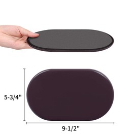 Ezprotekt 8 Pcs Reusable Furniture Sliders and Gliders for Carpet Surfaces – Moving Heavy Furniture Quickly and Easily with Furniture Sliders Oval Brown