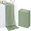 10 Pack 10Ft Sage Green Cheesecloth Table Runner Boho Romantic
