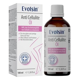 Evolsin® Anti Cellulite Öl für Bauch Beine Po- reduziert Cellulite / Orangenhaut - zu 99% NATÜRLICHe Inhaltsstoffe - Alternative zur Cellulite Creme Gel, 100ml