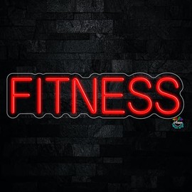 Fitness LED Neon sign 27"L x 7"H #32280