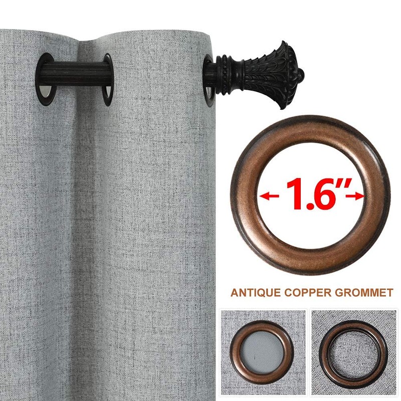 100% Blackout Curtains for Living Room, Thermal Insulated Noise Reducing