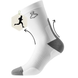 liiteGuard ULTRALIGHT RUNNING SOCKS Ultralight Runner Compression Stockings Women Men Running Sports Comfortable Anti-Blisters Compression Socks, White, 44 - 47