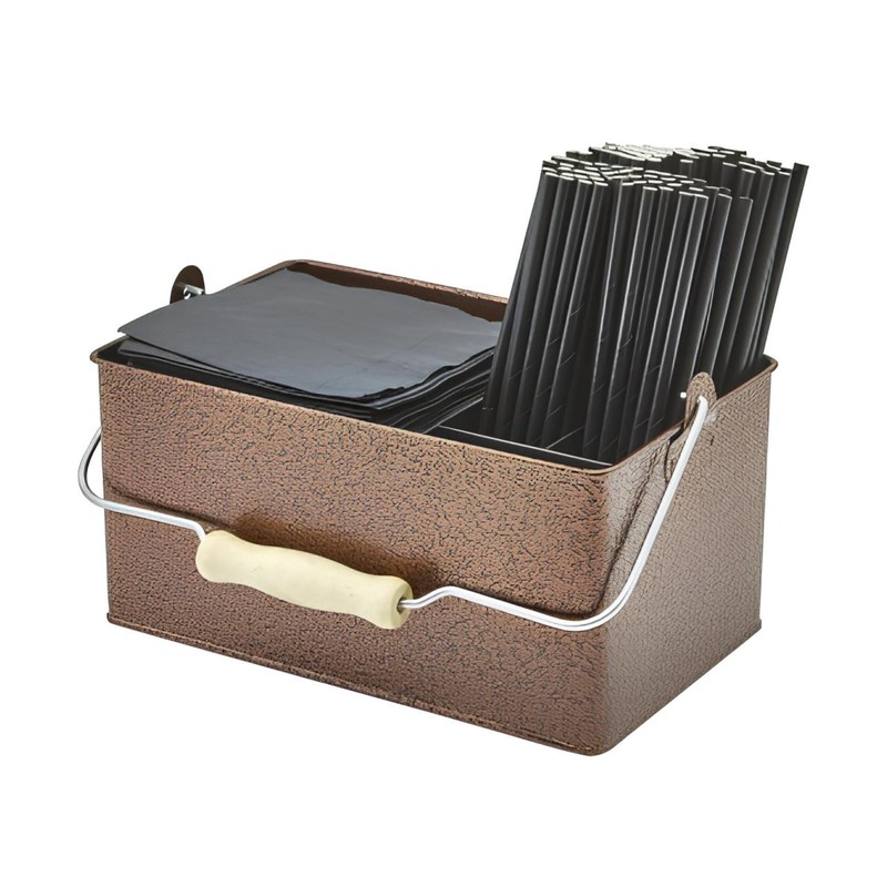 Genware Table Caddy Antique Copper 24.5 x 15.5 x 12.5cm,