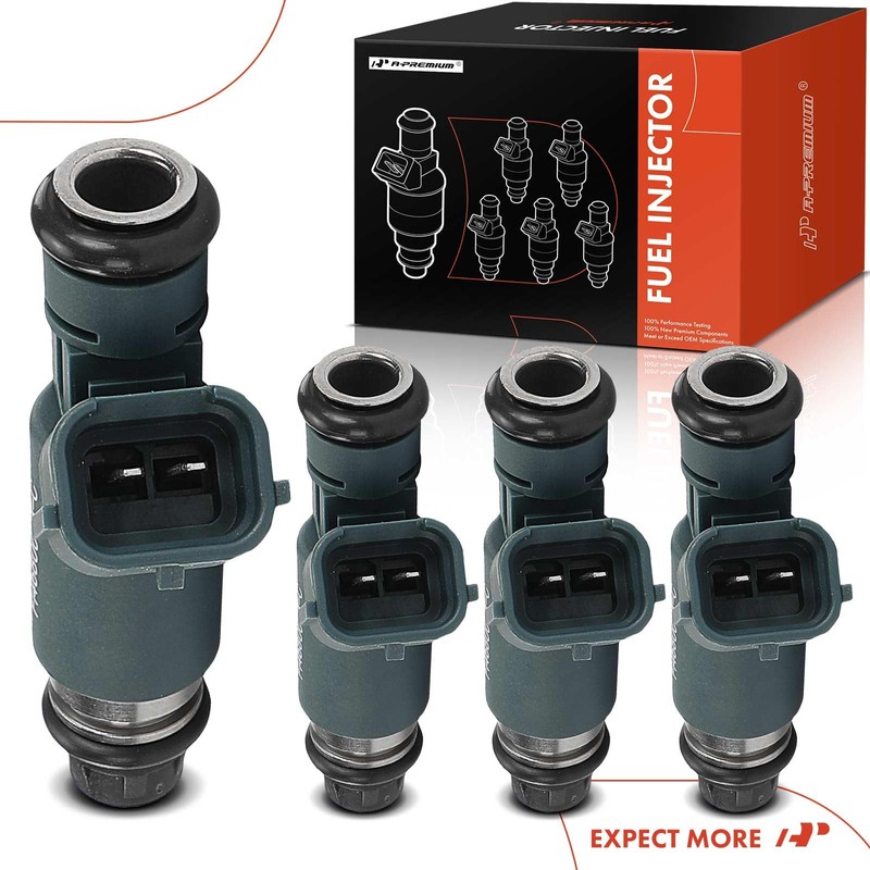 A-Premium - Juego de 4 inyectores de combustible compatibles con