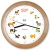 KOOKOO KidsWorld Black-Blue, Wall Clock for Children with Natural Sounds,