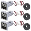 XIITIA 3pcs 60-500V 0-100A AC Digital Ammeter Voltmeter, 22mm Square