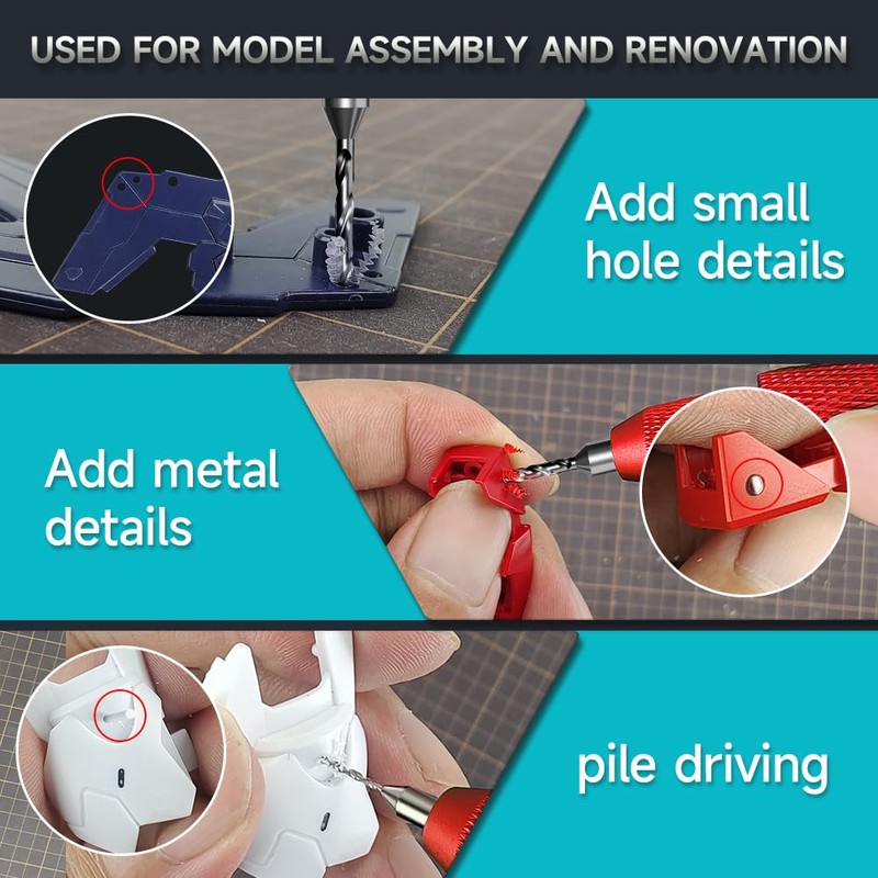 stedi Manual Pin Vice Hand Drill, Model Hobby Making Tool,