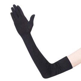 Gloves Women's Cycling Gloves Cotton Breathable Arm Cuff Touchscreen Driving Gloves Anti-UV Sun Protection Women's Gloves Long Cotton Gloves for Outdoor Cycling Driving