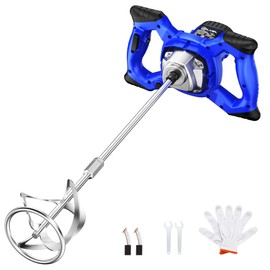 SILVEL Cement Mixer, 2300W Handheld Electric Concrete Mixer, Portable Mortar Mixer with 6 Adjustable Speed, 110V Mud Mixer for Mixing Mud, Cement, Mortar, Paint, Fodder