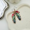FRONT LINE JEWELRY Artisan-crafted Native American Earrings Feather Earrings: Layered