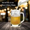 3Diamonds Beer Mugs Set of 6 for Men 17 oz