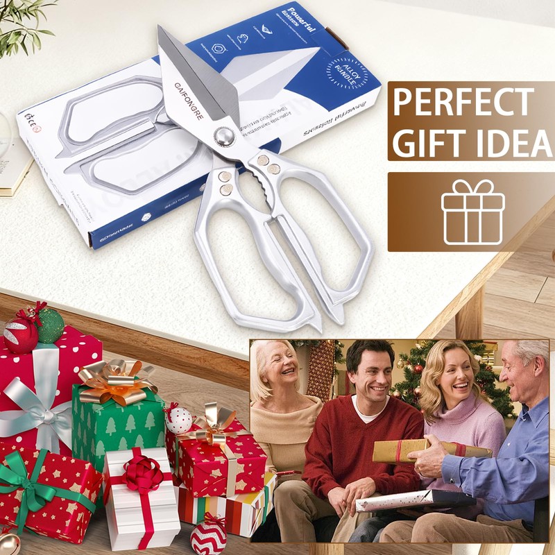GAIFONGRE Heavy Duty Kitchen Scissors, Sharp Multifunctional Shears for Food