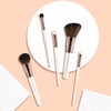 SIXPLUS White Pearl Makeup Brushes Set of 11 with Makeup