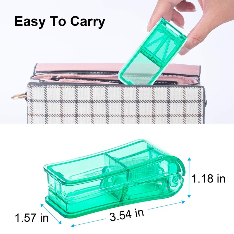 AVIDACE 2PCS Pill Cutter, Professional Pill Splitter for Cutting Small