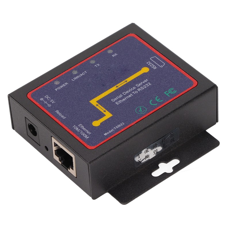 RS232 to RJ45 Converter 10/100M Data Rate 300bps to 230400bps