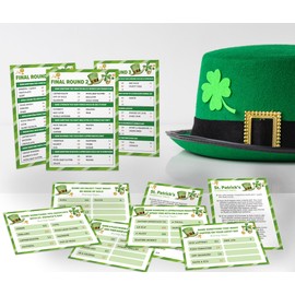 Xenseou St. Patrick's Day Family Feud Game,Funny St. Patrick's Day Party Games, St. Patrick's Day Trivia Game, Family Feud Quiz Holiday Games for Groups LMZ-SC02