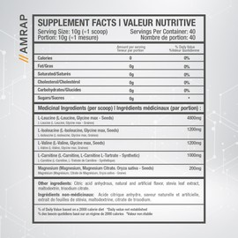 Beyond Yourself - AMRAP BCAA Endurance & Recovery Formula | 40 Servings | 7.2g BCAAs in Optimal 4:1:1 Ratio with added L-Carnitine and Magnesium | Supports Muscle Growth, Recovery, and Fat Metabolism | Vegan, Sugar-Free | Grape White North