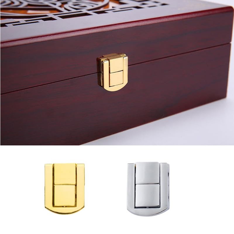 6pcs Toggle Catch Lock,Antique Vintage Lock, RETR Golden Hasp with