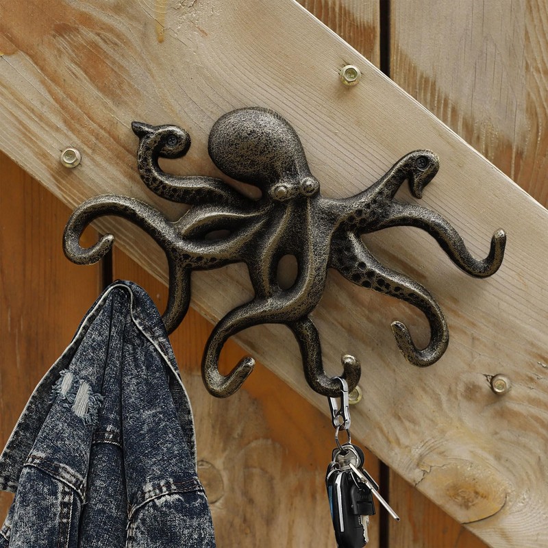 ChasBete Key Holder for Wall, Octopus Wall Hooks Decorative for