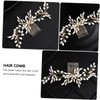 Abaodam 1pc Bridal Hair Comb Handmade Alloy Leaf Design Hair