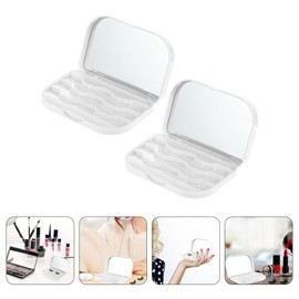 FRCOLOR Makeup Storage Organizer Box 2pcs Eyelash Storage Box Eyelash Packaging Boxes False Lash Storage Container Magnetic Travel Containers