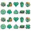 Stiesy 20Pcs 10 Styles Green Clover Wood Big Pendants Charms