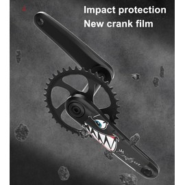 Surakey - calcomanía para bicicleta de montaña, protector antiarañazos, para bielas de bicicleta, PVC, protección de brazo, protector de pasador, tipo 1