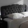 Baxton Studio Lucy Modern and Contemporary Dark Grey Fabric Queen