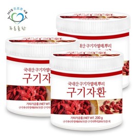 Pureun Deulp’an 구기자 열매 뿌리 환 오가피 삽주 뿌리 백출 함유 200gx3통 휴대용환통 사은품 Gogi Berry Root Pill with Oga Pi, Sapju Root, and Baeksul 200g x 3 Cans Portable Pill Container Gift