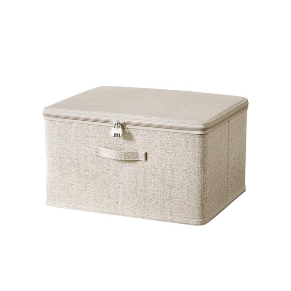 ACESOME Lockable Box, Box Lockable, Storage Box Fabric, Cotton and