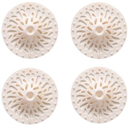 Hair Catcher Silicone Hair Stopper Shower Drain Covers Easy to Install and Clean Suit for Bathroom Bathtub and Kitchen (4 PCS,White)
