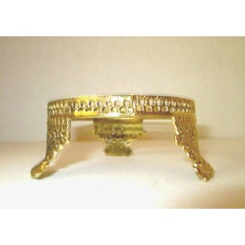 Solid Brass Crown Design, Crystal ball, Gemstone Holder, Stand, Display, 3 1/8"