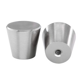 LONTAN Pack of 20 Furniture Knobs, Brushed Stainless Steel Cabinet Knobs, Furniture Knobs, Silver Cabinet Knobs, Door Knobs, Aluminium Alloy Furniture Knobs, Solid Knobs, Cabinet Handles