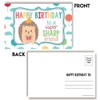 Fun Animal Themed Happy Birthday Blank Postcards To Send to