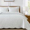 Boryard White California King Quilt Set - 100% Cotton Embossed