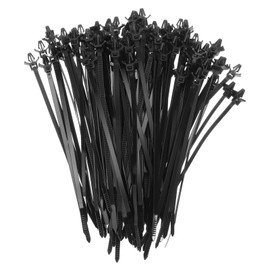 HARFINGTON 50pcs Push Mount Cable Zip Tie 7.9" x 0.19" Nylon Self Locking Cable Strap Arrow Style Heavy Duty Snap in Cable Zip Ties for Household Electronic Auto Industry
