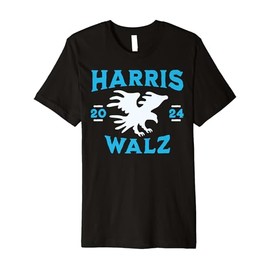 Harris Walz 2024 Election Campaign Political Merchandise Premium T-Shirt