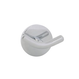 axentia Capri Decorative Bathroom Accessory, Wall Mounted Towel Hook, Chrome-Plated Holder with Two Hooks, Approx. 7.5 x 5 x 5.5 cm, Silver Double Hook, Plastic, 7.5 x 5 x 5.5 cm