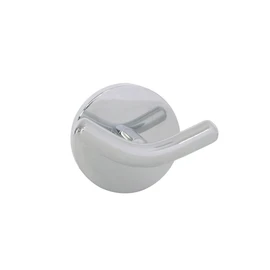 axentia Capri Decorative Bathroom Accessory, Wall Mounted Towel Hook, Chrome-Plated Holder with Two Hooks, Approx. 7.5 x 5 x 5.5 cm, Silver Double Hook, Plastic, 7.5 x 5 x 5.5 cm