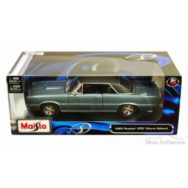 Maisto 1965 Pontiac GTO HURST, Blue - Maisto 31885 - 1/18 Scale Diecast Model Toy Car