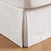 MIYE Pleated Waffle Weave Bed Skirt, Tailored Dust Ruffle 16